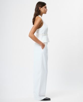 Women's Harry Suiting Belted Halter V-Neck Top