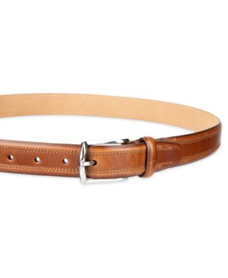 Men's Double Stitched Leather Dress Belt
