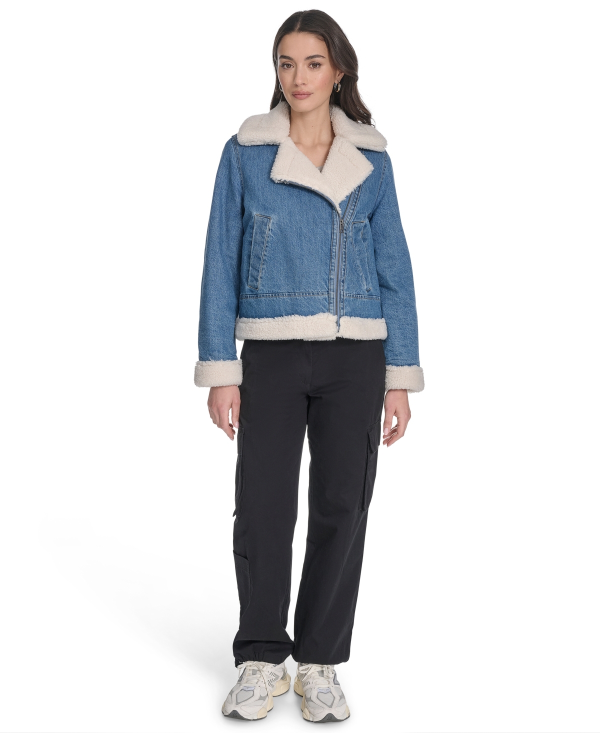 Levi's Women's Denim Moto Zipper Jacket In Blue