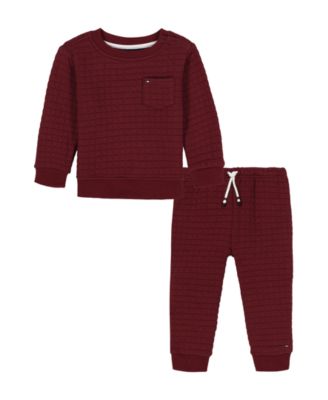 Tommy Hilfiger - Baby Boys 2-Piece Quilted Top and Joggers Set