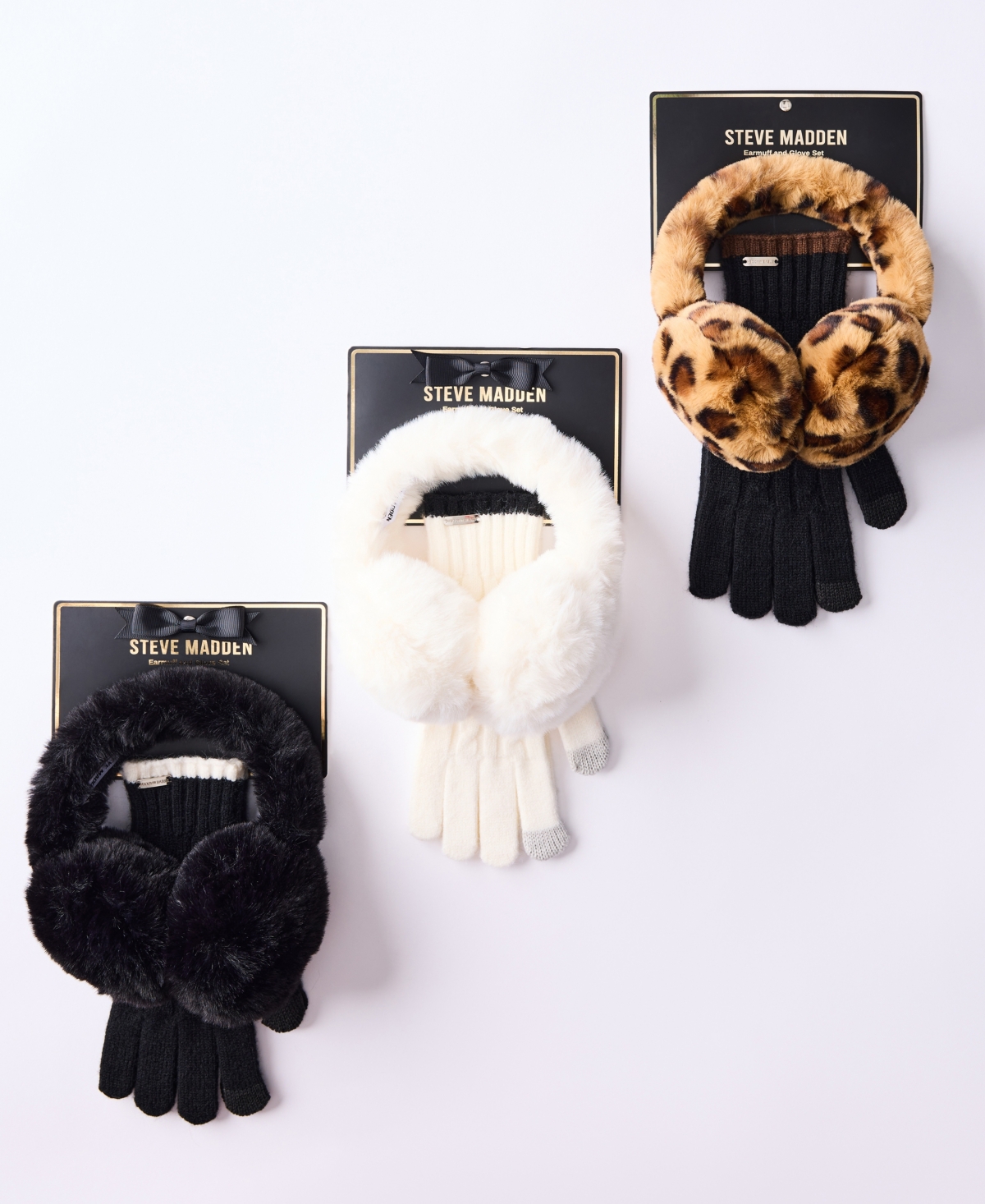 Steve Madden Women's Earmuffs and Gloves Set, 2-Piece