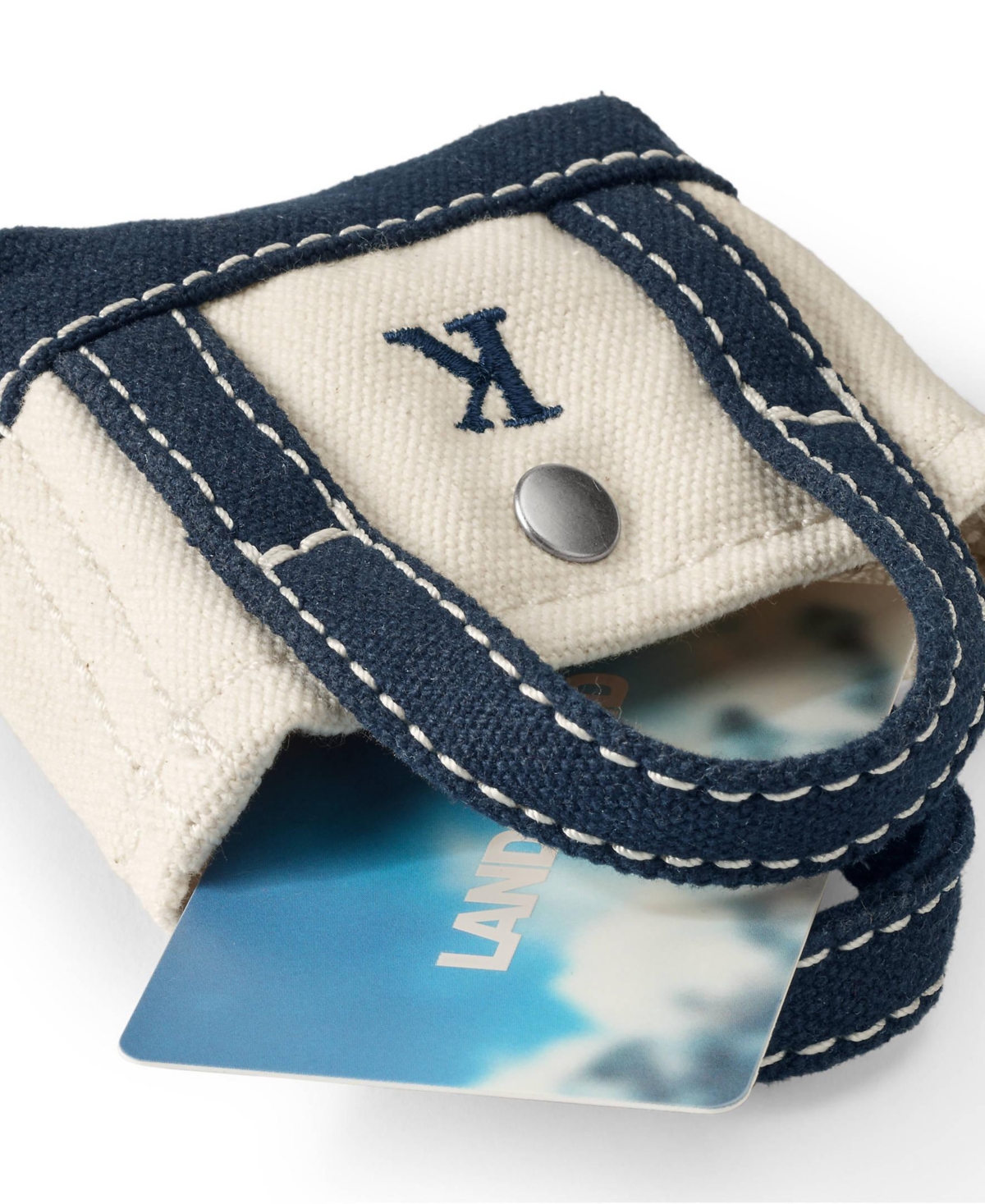 Lands' End Pre-Monogrammed Letter K Micro Canvas Tote
