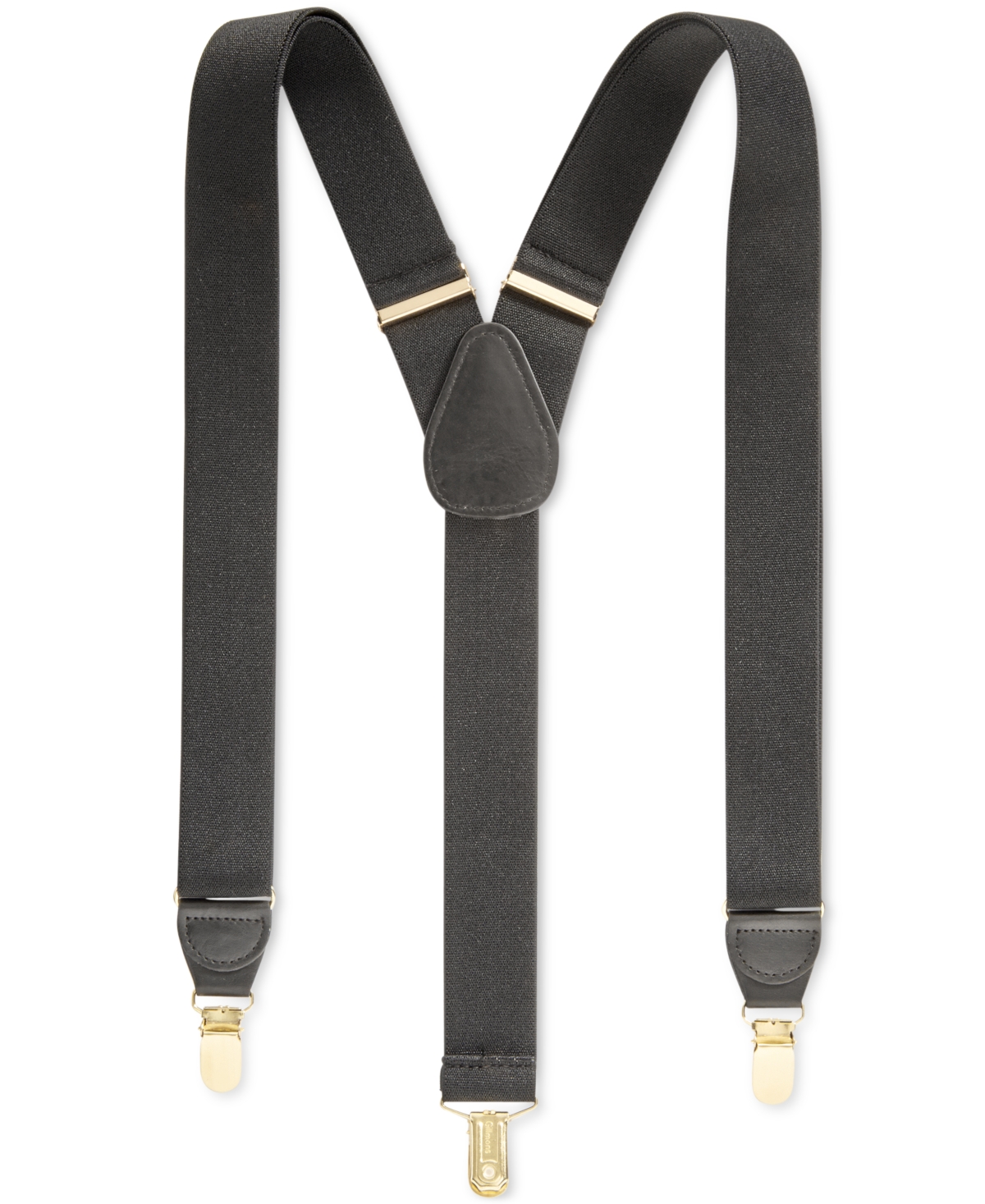 Men's Solid Suspenders, Created for Macy's - Black