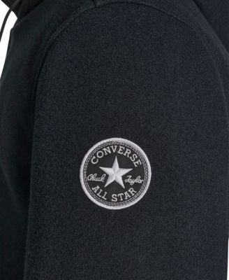 Men's Faux Wool Hooded Varsity Jacket