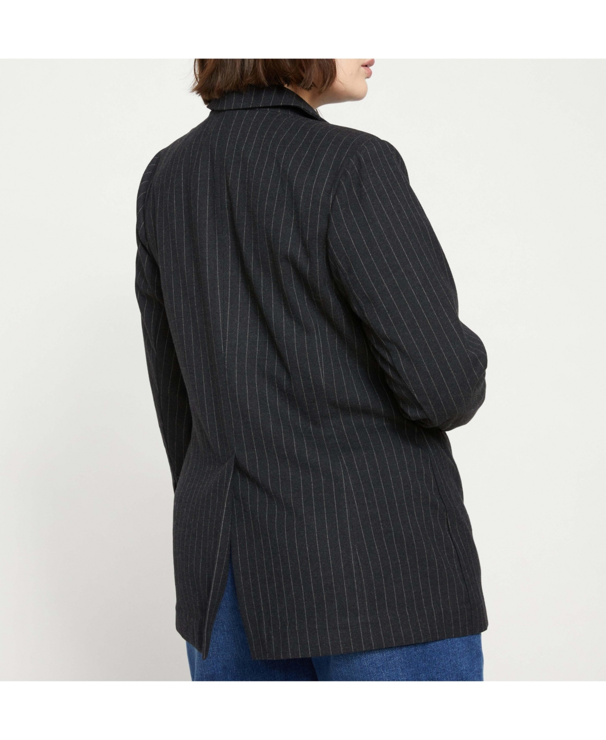 Universal Standard Womens Plus The Pinstripe Blazer