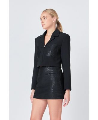 Women's Sequins Combo Jacket