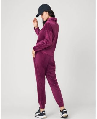 Women's Velour Cowlneck Jogger Set