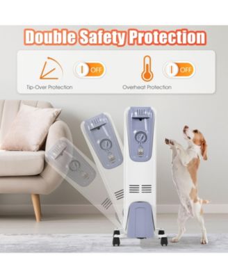 1500W Oil Filled Radiator with Thermostat and 4 Bottom Wheels