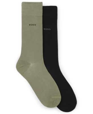 Men's Uniform Color Solid Socks, 2-Pack