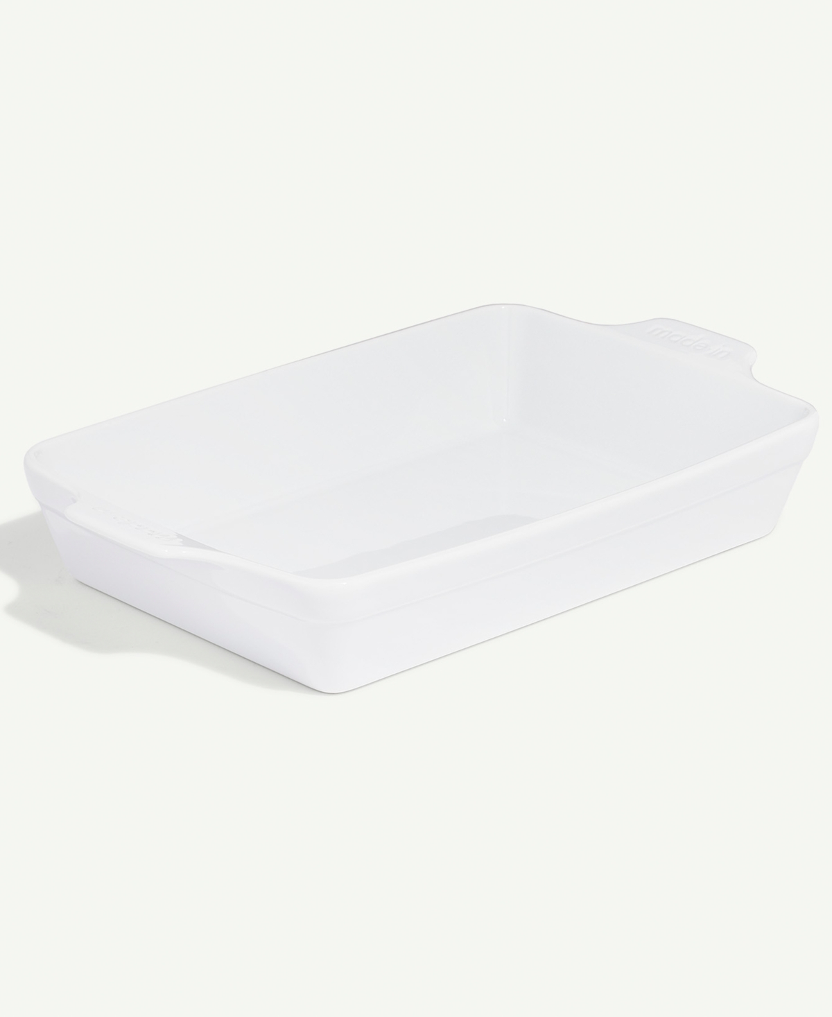 Made In Stainless Steel 9" Rectangular Baking Dish In White