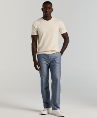 Perry Ellis Men's Portfolio Modern-Fit Linen/Cotton Solid Dress Pants