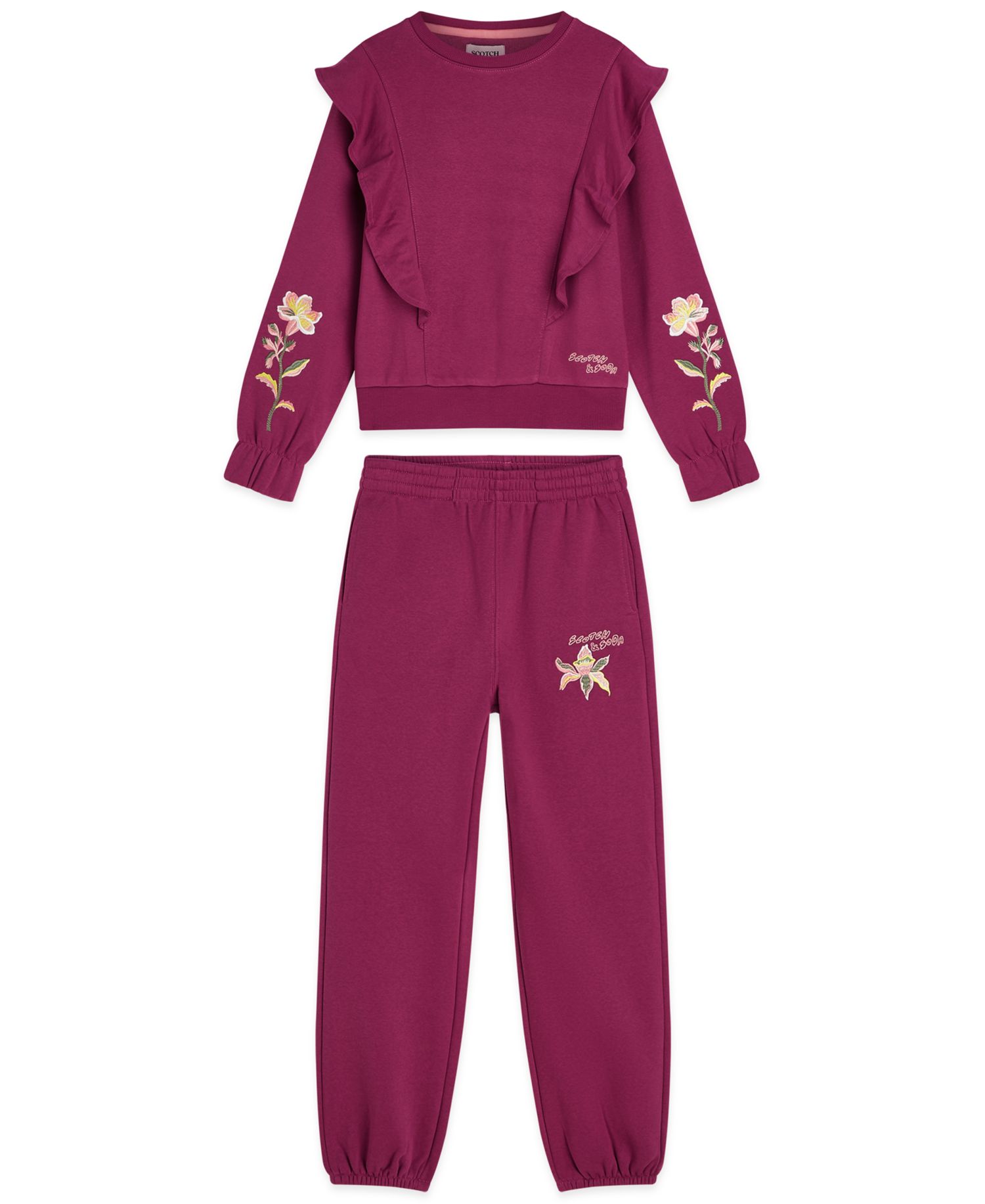 Girls' 4-6X Long-Sleeve Top and Pants, 2-Piece Set