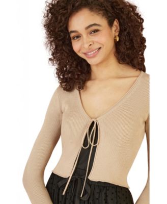 Women's Metallic Rib Knit Bolero