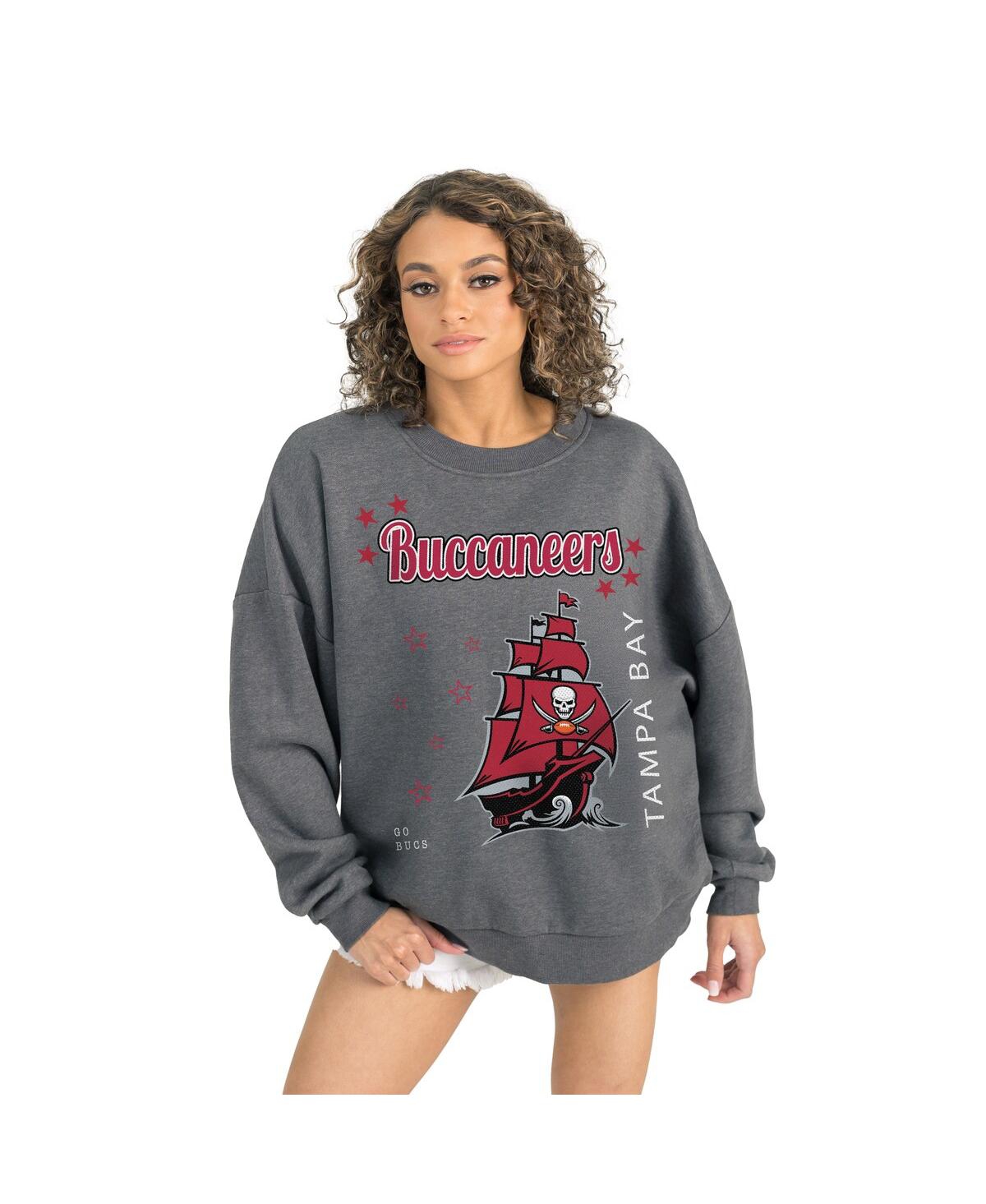 Gameday Couture Women's Gray Tampa Bay Buccaneers Ready To Rumble Premium Fleece Pullover Sweatshirt In Gray