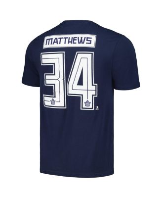 Men's Auston Matthews Navy Toronto Maple Leaf Richmond Player Name Number T-Shirt