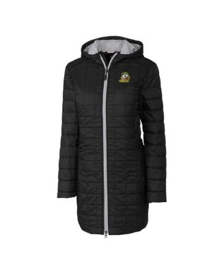 Women's Black Oregon Ducks Rainier PrimaLoft Eco Hooded Long Coat