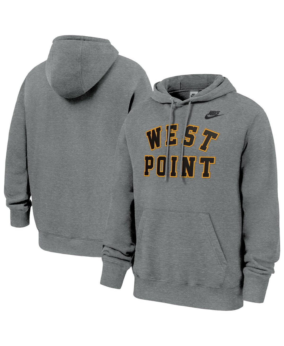 Nike Men's Heather Gray Army Black Knights West Point Classic Collection Club Hoodie