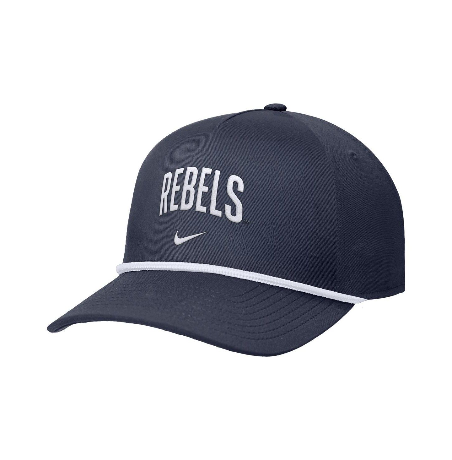 Мужская кепка Nike Navy Ole Miss Rebels Rise Adjustable Hat — фото 1