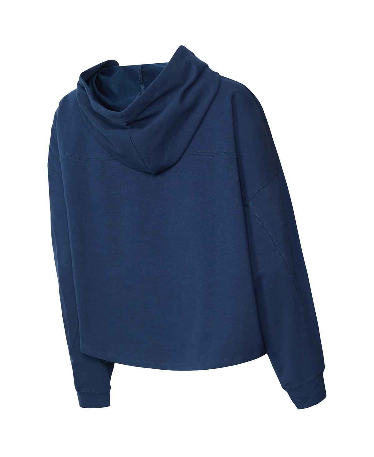 Concepts Sport Women's Navy Uswnt Elevation Tri-blend Long Sleeve Pullover Hoodie In Multi