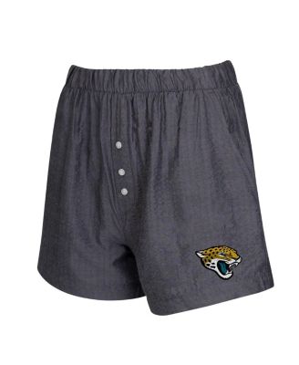 Women's 2-Pack Charcoal Jacksonville Jaguars Stripes and Solids Boxer Shorts Set
