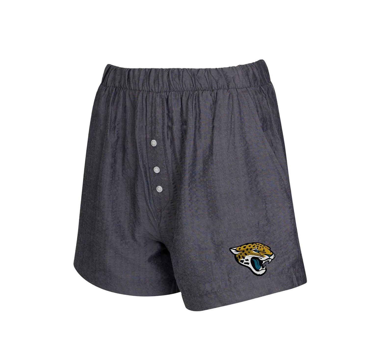Women's 2-Pack Charcoal Jacksonville Jaguars Stripes and Solids Boxer Shorts Set