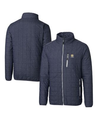 Cutter & Buck - Men's Anthracite Notre Dame Fighting Irish Alumni Logo Rainier PrimaLoft Eco Insulated Full-Zip Puffer Vest