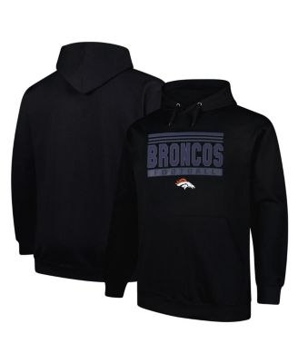 Fanatics - Men's Black Denver Broncos Big Tall Pop Pullover Hoodie