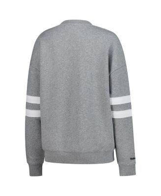 Women's Heather Gray Pittsburgh Penguins Logo Lightweight Pullover Sweatshirt