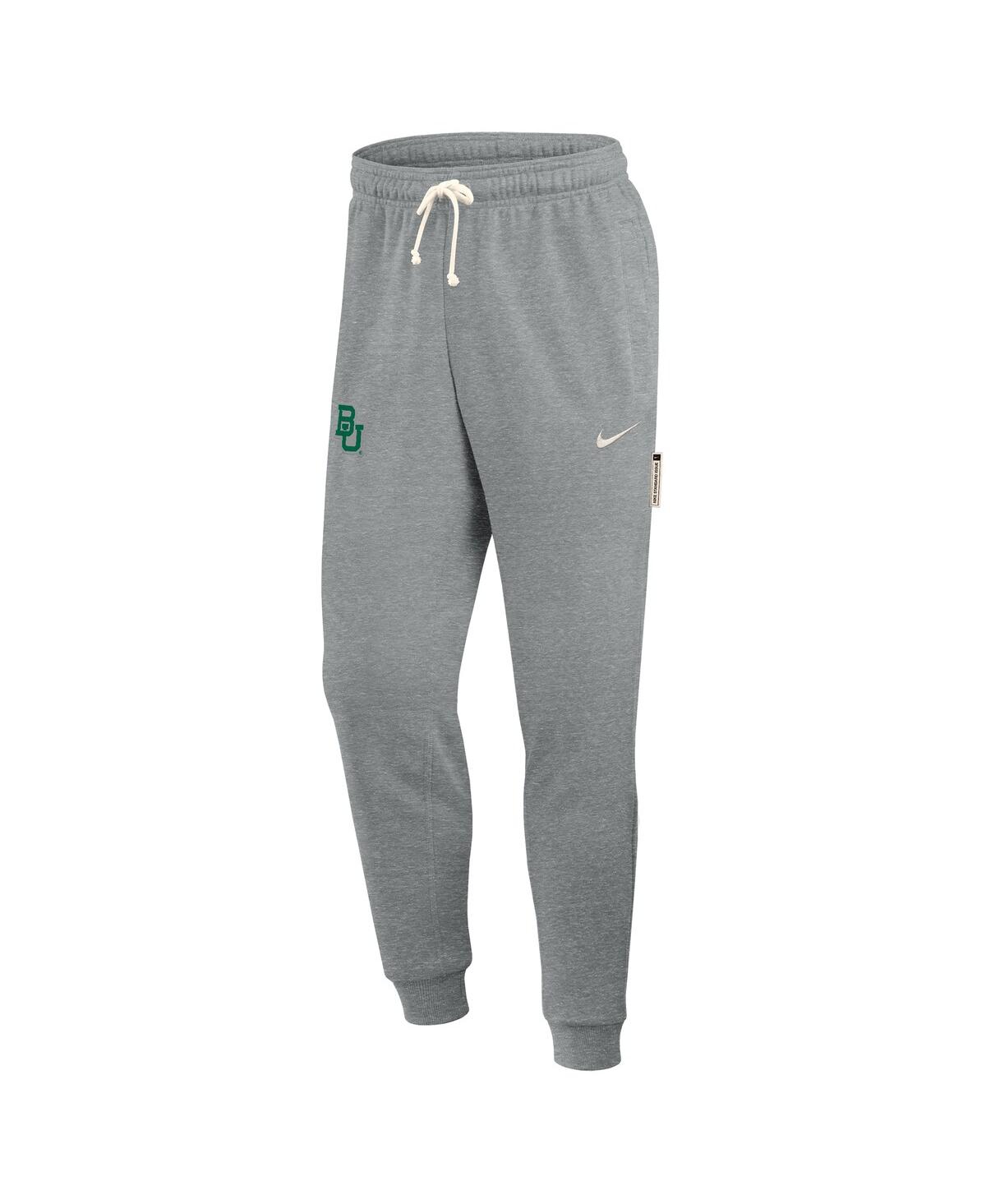 Nike Men's Heather Gray Baylor Bears 2025 Sideline Standard Issue Dri-fit Taper Sweatpants In Gray