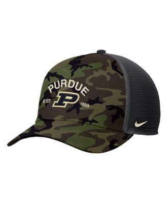 Men's Camo Purdue Boilermakers 2025 Military Appreciation Rise Adjustable Trucker Hat