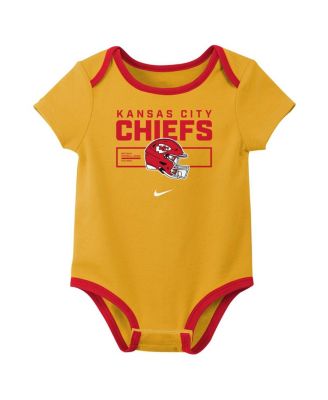 Baby Boys and Girls 3-Pack Kansas City Chiefs Bodysuit Set