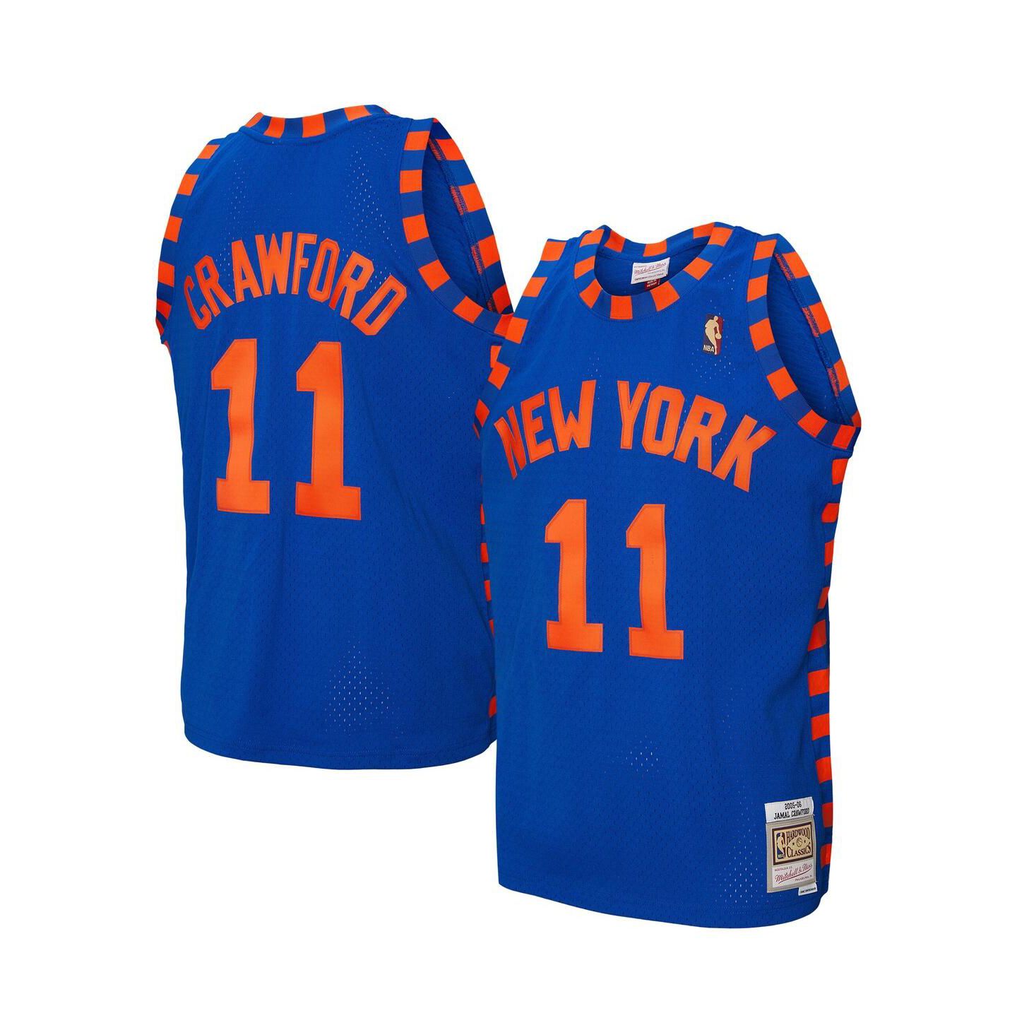 Мужской топ Mitchell & Ness Jamal Crawford Blue New York Knicks 2005/06 Hardwood Classics Swingman Jersey — фото 1