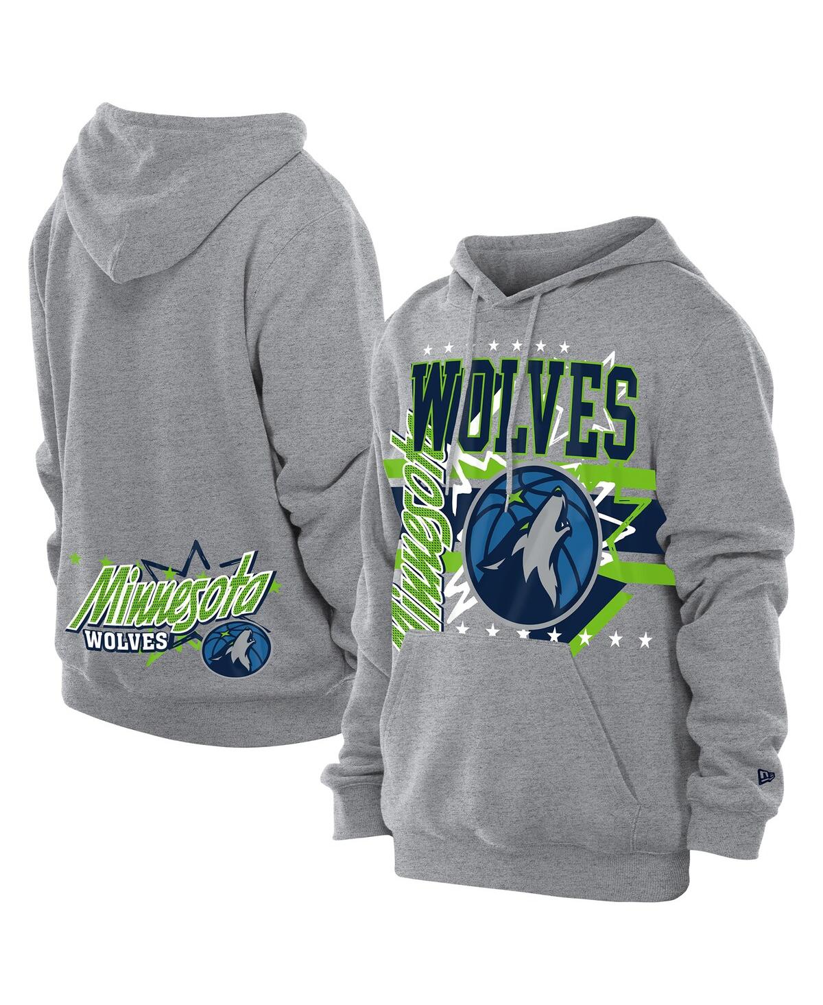 New Era Men's Gray Minnesota Timberwolves Injection Sport Classics Hoodie