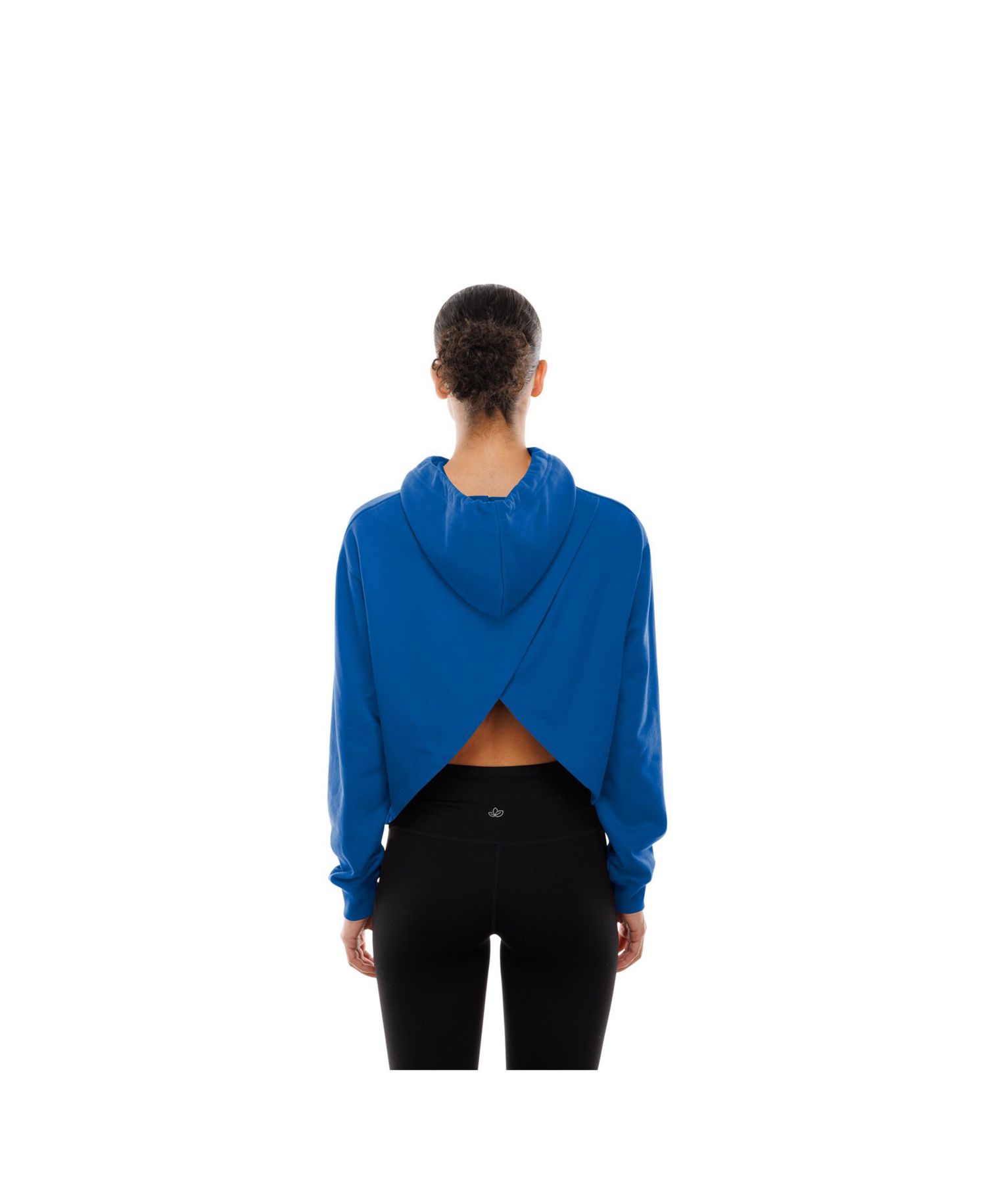 Women's Royal Golden State Warriors Glam Game Open Back Hoodie