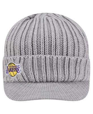 New Era Men's Heather Gray Los Angeles Lakers Cuffed Knit with