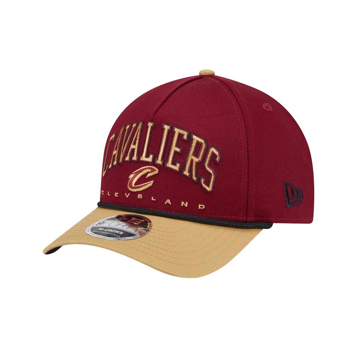 Men's Wine Cleveland Cavaliers Bold Arch COOLERA 9FORTY A-Frame M-Crown Adjustable Hat