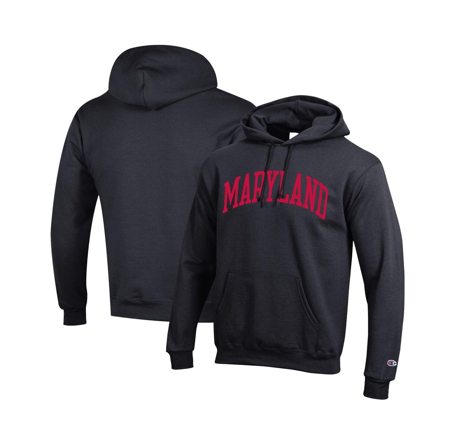 Men's Red Maryland Terrapins Basic Arch Fleece Pullover Hoodie