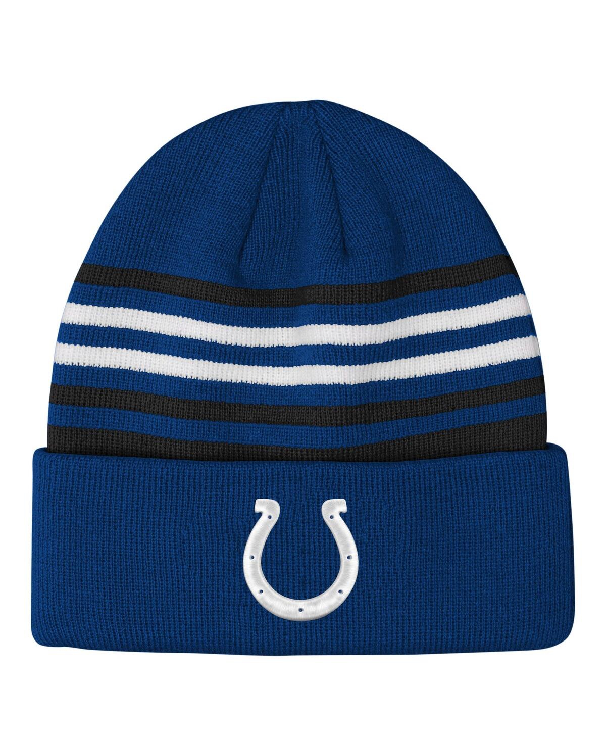 Outerstuff Big Boys And Girls Royal Indianapolis Colts Essentials Cuffed Knit Hat In Blue