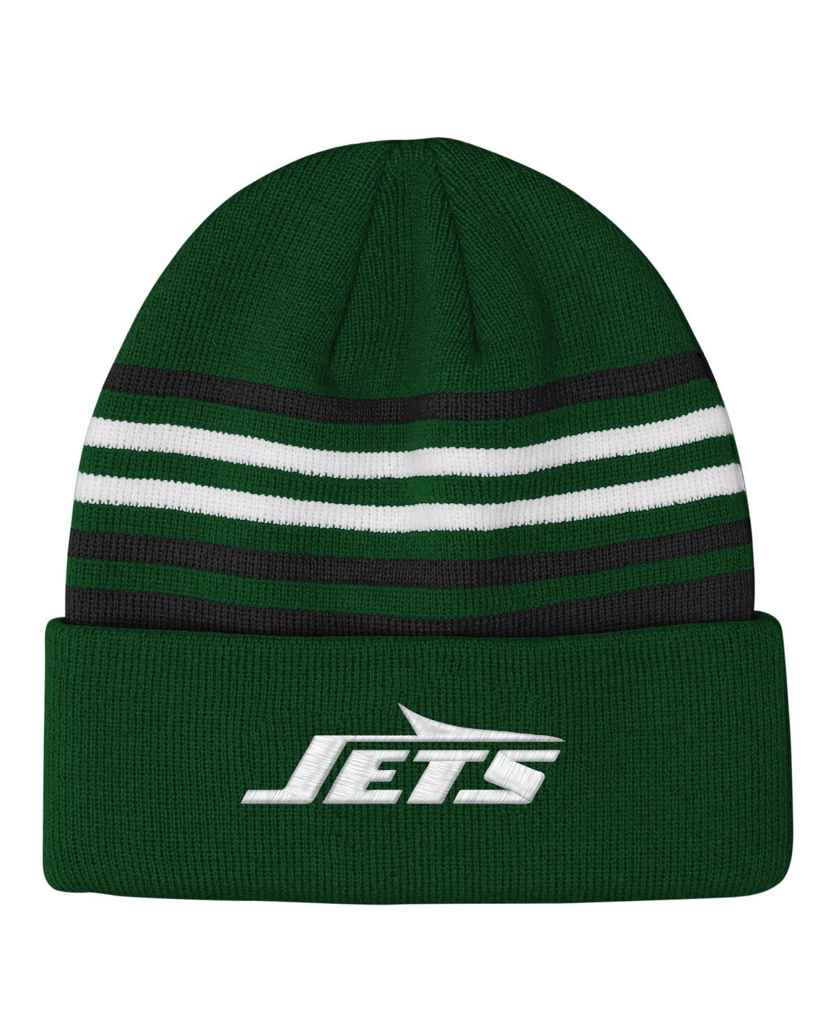 Outerstuff Big Boys And Girls Green New York Jets Essentials Cuffed Knit Hat In Green