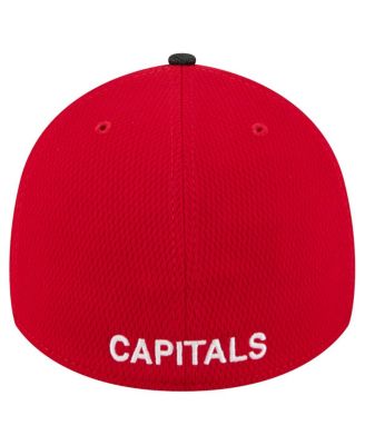 Men's Red Washington Capitals Visor Hit 39THIRTY Flex Hat