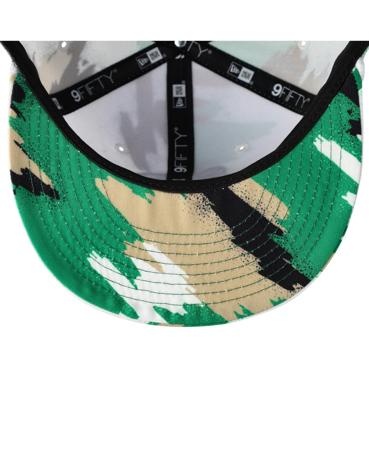 New Era Big Boys and Girls White Boston Celtics Paint 9FIFTY Snapback Hat