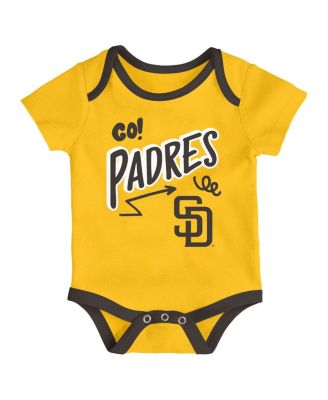 Newborn 3-Pack San Diego Padres All Day Play Bodysuit Set