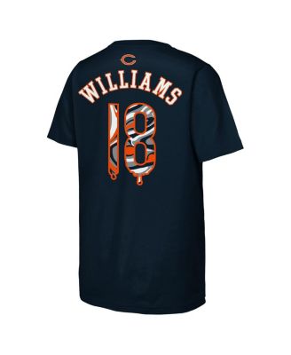 Big Boys and Girls Caleb Williams Navy Chicago Bears Mainliner Drip Player Name Number T-Shirt