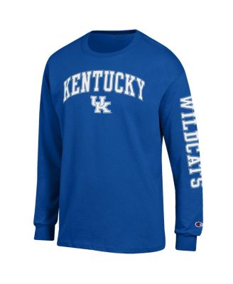 Men's Royal Kentucky Wildcats Arch Over Logo 2-Hit Long Sleeve T-Shirt