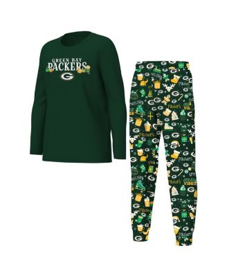 Outerstuff - Big Boys and Girls Green Bay Packers Chestnut Holiday Sleep Set