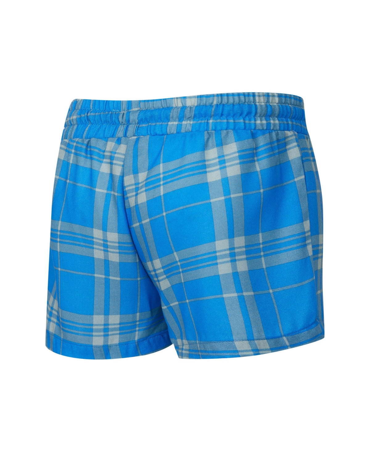 Concepts Sport Women's 2-piece Heather Gray/blue Detroit Lions Regulate Plaid Long-sleeve T-shirt Shorts Sleep Set In Multi