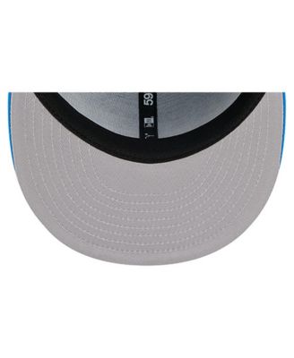 Men's Blue Detroit Lions Overlap Wordmark 59FIFTY Fitted Hat