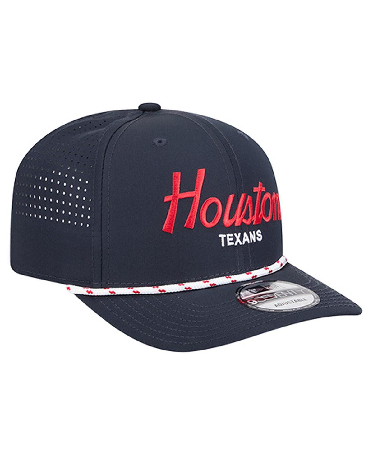 New Era Men's Navy Houston Texans Script 9seventy Adjustable Hat In Blue