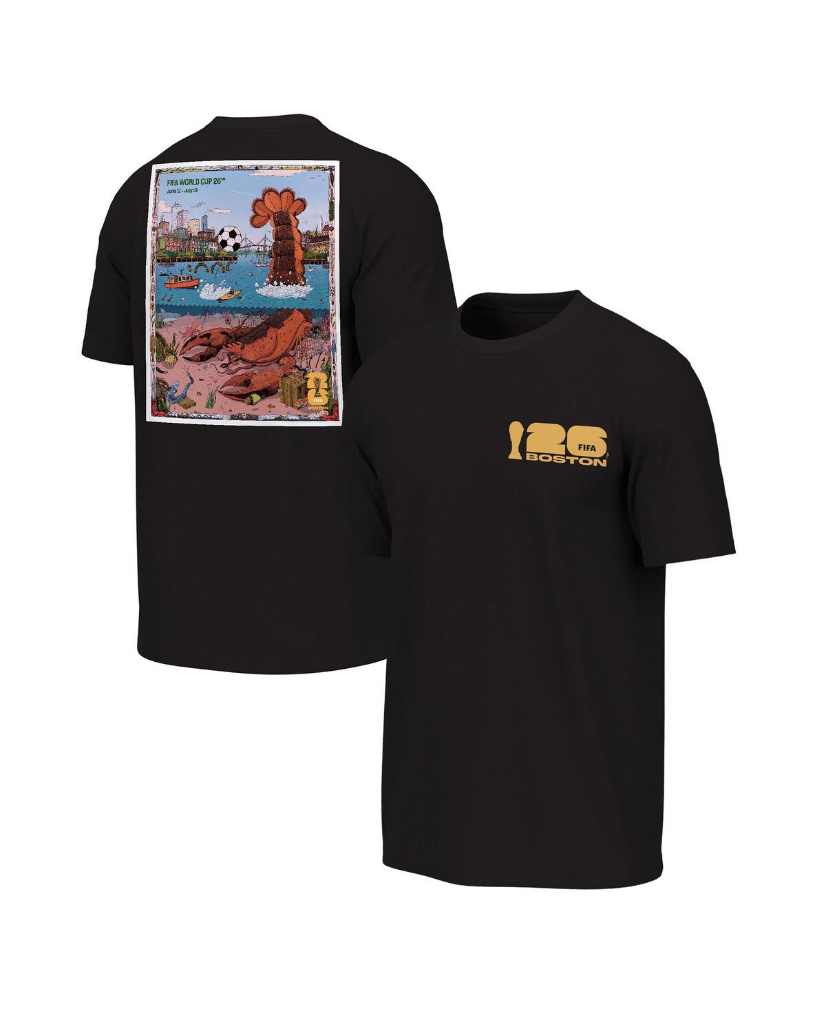 Outerstuff Men's Black 2026 Fifa World Cup Boston Host City Poster Graphic T-shirt In Black