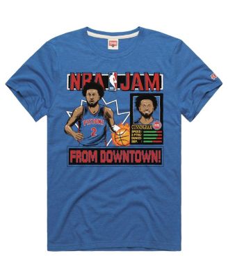 Men's and Women's Cade Cunningham Blue Detroit Pistons NBA Jam Tri-Blend T-Shirt